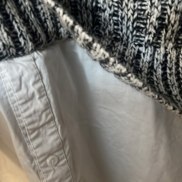 Thakoon Womens Gray Long Sleeves Cable Knit Layered Shirting Sweater size XL - L - Picture 9 of 11